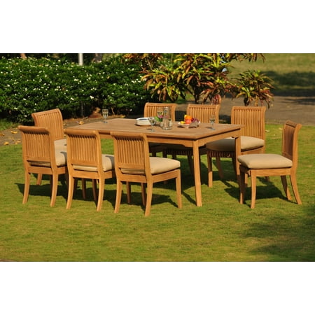 8 Seater Metal Garden Furniture Sets Teak Dining Set: 8 Seater 9 Pc: 71