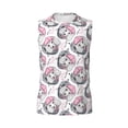 thumbnail image 6 of Lsque Poodle Dog Print Men's Cotton Blend Sleeveless Muscle Shirts (S-3XL)- Moisture Wicking, Odor Protection, UPF 30+,Small, 6 of 8