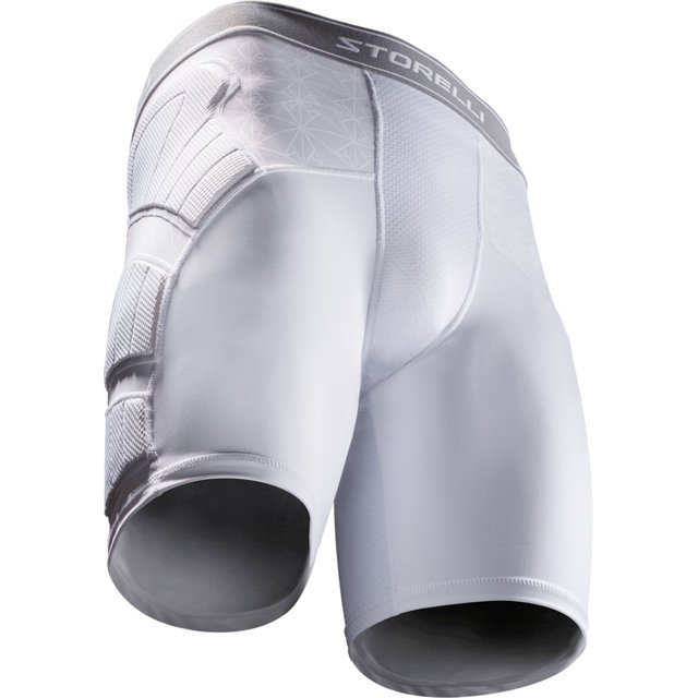 Storelli Unisex BodyShield Impact Sliders | Padded Soccer Sliding Undershorts | Enhanced Lower Body Protection | White | Medium