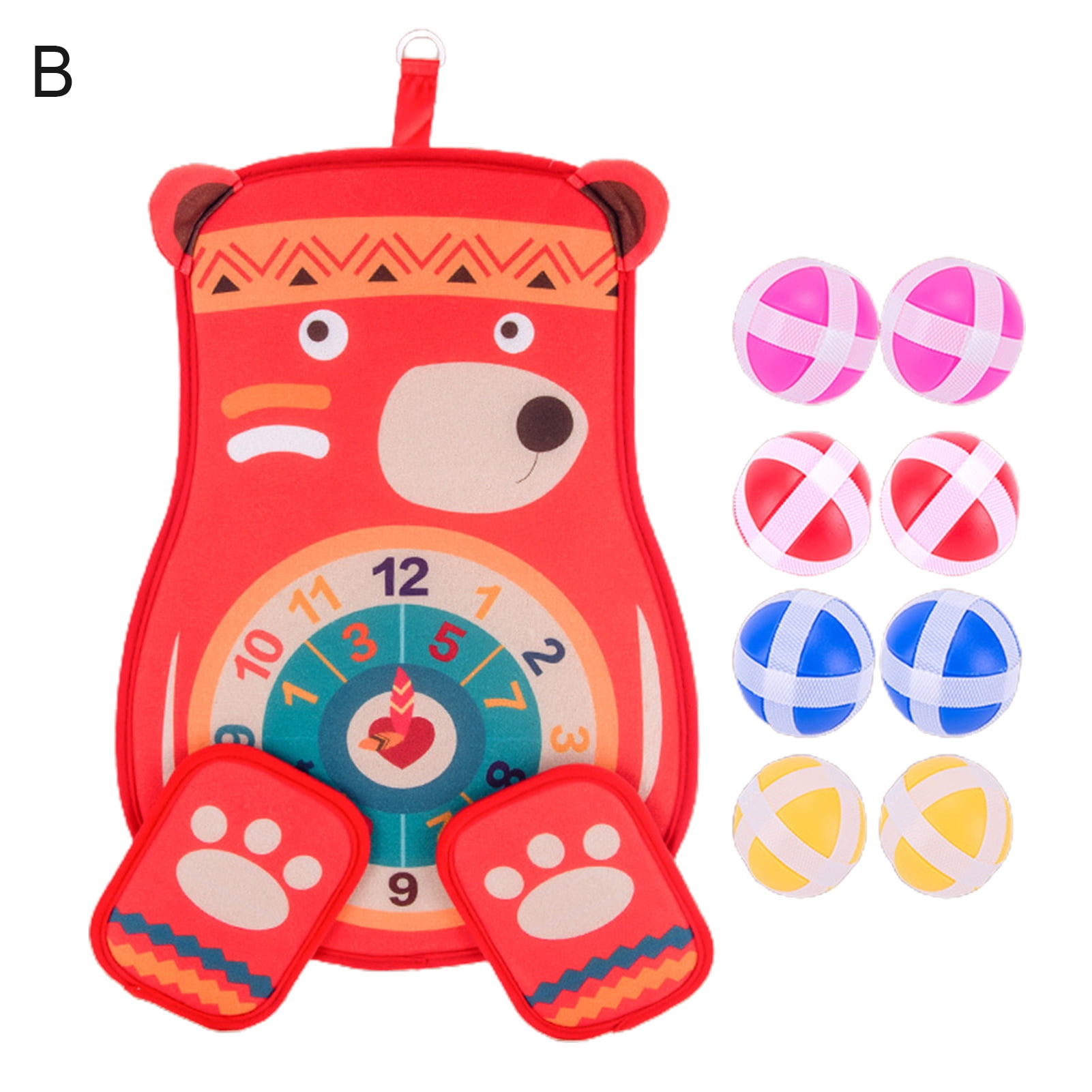 Pnellth Sticky Balls Target Dart Board Set Parent Child Game Interactive Toy Kids Gift