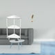 thumbnail image 2 of Mesa esquinera moderna con hojas y estante de escultura de metal para espacios pequeños, cocina, baño, sala de estar y decoración creativa del hogar., 2 of 8