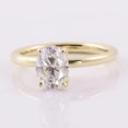 thumbnail image 5 of solitaire jewels Tulip setting 1.75CT Oval Moissanite Hidden halo Engagement Ring For Women, 14K Yellow Gold, 5 of 7