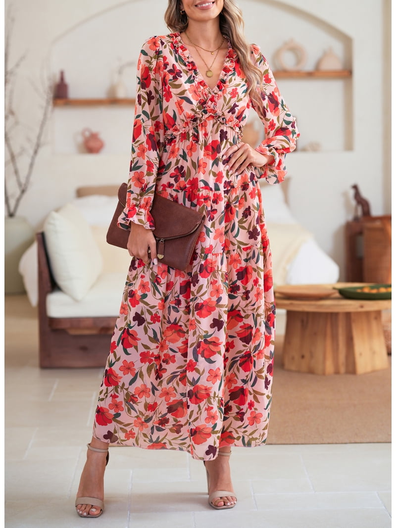 chinese dress ladies Just Feels Right Teal Blue Floral Maxi Dress – Shop the Mint