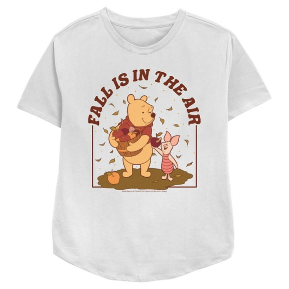 Women's Winnie the Pooh Fall is in the Air Graphic Tee White X Large
