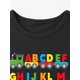 thumbnail image 4 of Boys Casual Comfy Summer Short Sleeve Crew Neck T-shirt - Colorful Alphabet Letters Pattern Trendy Summer Gift, 4 of 6