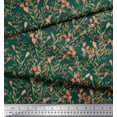 thumbnail image 2 of Soimoi Green Velvet Fabric Berries Leaves Fabric Prints By Yard 58 Inch Wide, 2 of 3