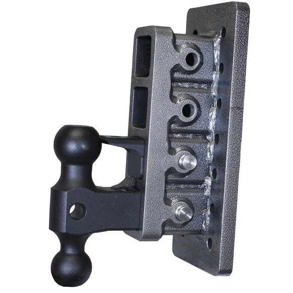 GEN-Y GH-124 MEGA-Duty Adjustable 7.5" Drop Hitch with GH-051 Dual-Ball, GH-032 Pintle Lock for 2" Receiver - 16,000 LB Towing Capacity - 2,000 LB Tongue Weight