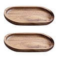thumbnail image 1 of 2Pcs Wooden Tray Solid Wood Serving Tray Bathroom Tray Rectangle Small Platter Tea Tray Coffee Table Tray, 1 of 5