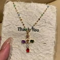 thumbnail image 4 of Artistic Cross Necklace with Colorful Diamonds Ideal for Personal Style, 4 of 7