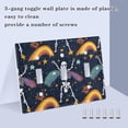 thumbnail image 4 of Dailycode Light Switch Plate Covers 2 Gang Wall Plate Plastics Outlet Covers for Kitchen Home Office Decor Cute Skeletons Rainbows Stars, 4 of 8