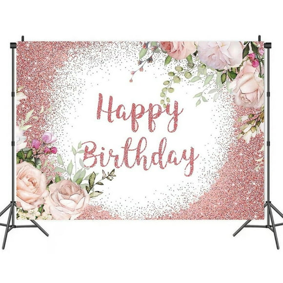 Pink And Gold Birthday Background