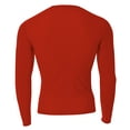 thumbnail image 2 of A4 Youth Long Sleeve Compression Crew For Youth Male in Scarlet | NB3133, 2 of 3