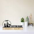 thumbnail image 3 of Handmadetneonsign Travel Agent Metal Nameplate, Travel Agent Desk Nameplate, Desk Name Plate Decor, 3 of 5