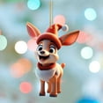 thumbnail image 4 of Moocorvic Christmas Reindeer Pendants Cute Christmas Tree Ornaments, Christmas Decorations for Tree, Home, Winter Party, Holiday Party, 4 of 5
