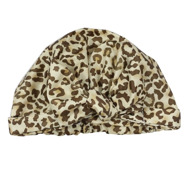 Gorro de ducha, accesorios de baño transpirables, gorros de baño de malla elástica para pestañas, gorro de salón, gorros de pelo a rayas de Juegos de accesorios de baño Pequeño leopardo Toystoory HA062079-06B
