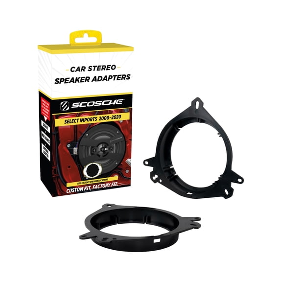 Scosche SAT6 5.25" - 6.5" Speaker Adapters Compatible w/ 2010-12 Lexus, 2004-16 Scion, 2013-18 Subaru & 2000-19 Toyota