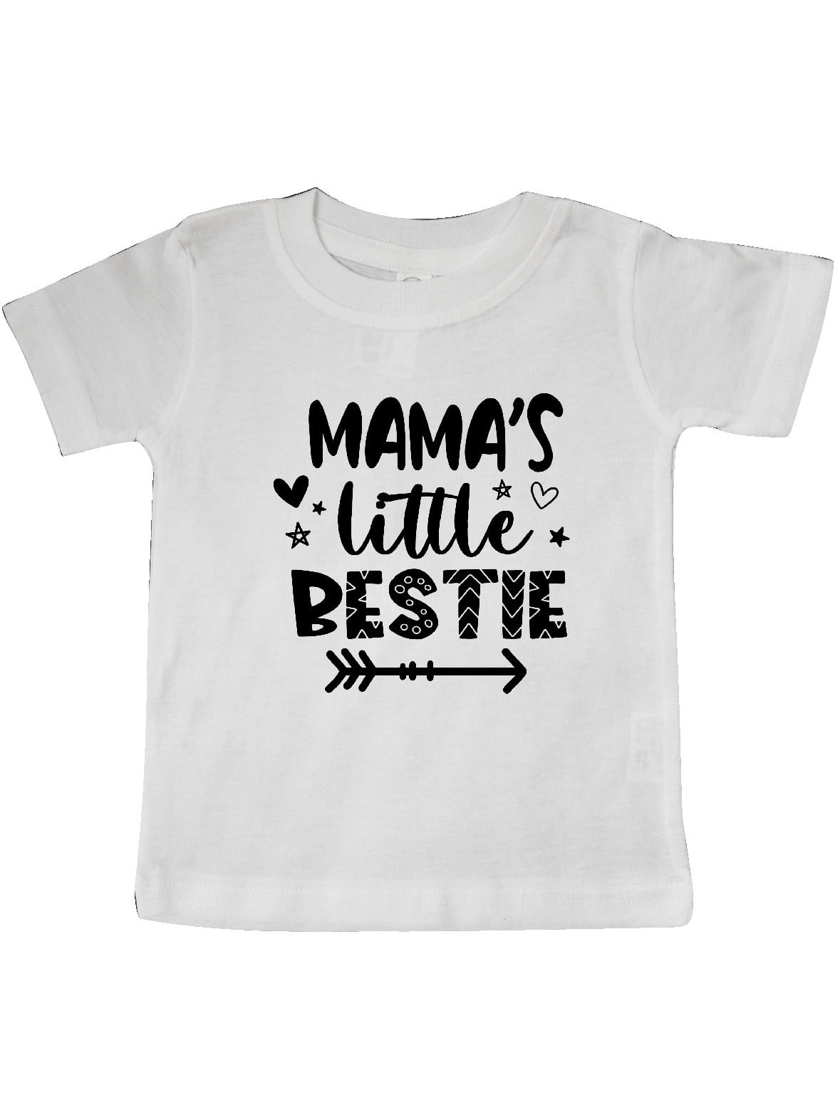 Mama's Little Bestie with Arrow and Hearts Baby T-Shirt - Walmart.com ...