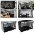 thumbnail image 3 of Fakrich Collapsible Dog Crate Cover,Durable Windproof Polyester Pet Kennel Oxford Fabric Covers,Breathable Blackout Cover for 1/2/3 Door Dog Cage (25" L x 19.6" W x 19" H,Black), 3 of 6