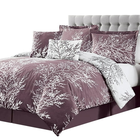 Spirit Linen Home Est. 1988 Foliage 6PC Comforter Set - King  Lilac