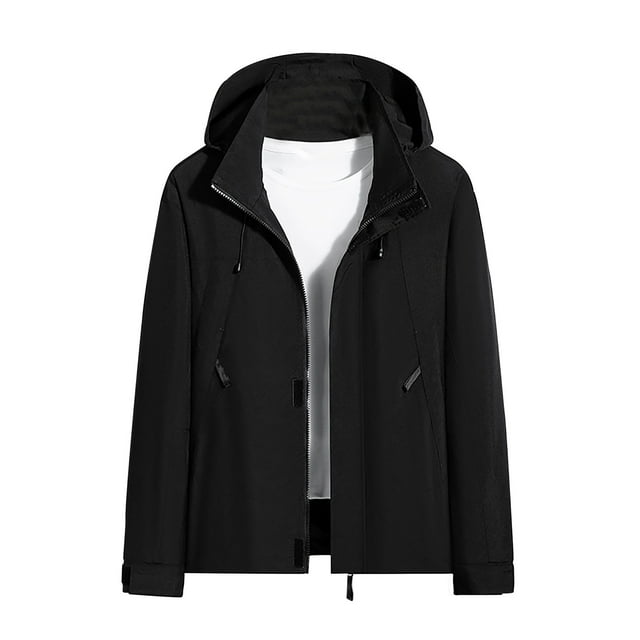 LSLJS Mode Femmes Veste Confortable Décontractée à Blocs de Couleur avec Cordon de Serrage Poche Manches Longues à Capuche Veste Décontractée (Noir, P)