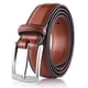 thumbnail image 2 of MILORDE Men Genuine Leather Belt with Single Prong Buckle, Fashion & Classic Design for Dress and Causal (waist 30, Basic Brown MILORDE MILORDE, 2 of 2