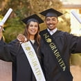 thumbnail image 6 of Class of 2025 Graduation Sash - Black Satin Stole with Gold Glitter Letters, Lightweight Graduation Stole for Commencement, Party, and Cheerleading Celebrations, 6 of 7