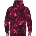 thumbnail image 3 of Bingfone Burgundy Tie Dye Men's Drawstring Hoodie Long Sleeve Pocket Sweatshirts-Small, 3 of 6