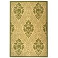 thumbnail image 2 of Safavieh Courtyard Jessie Damask Indoor/Outdoor Area Rug, Natural/Olive, 6'7" x 9'6", 2 of 10