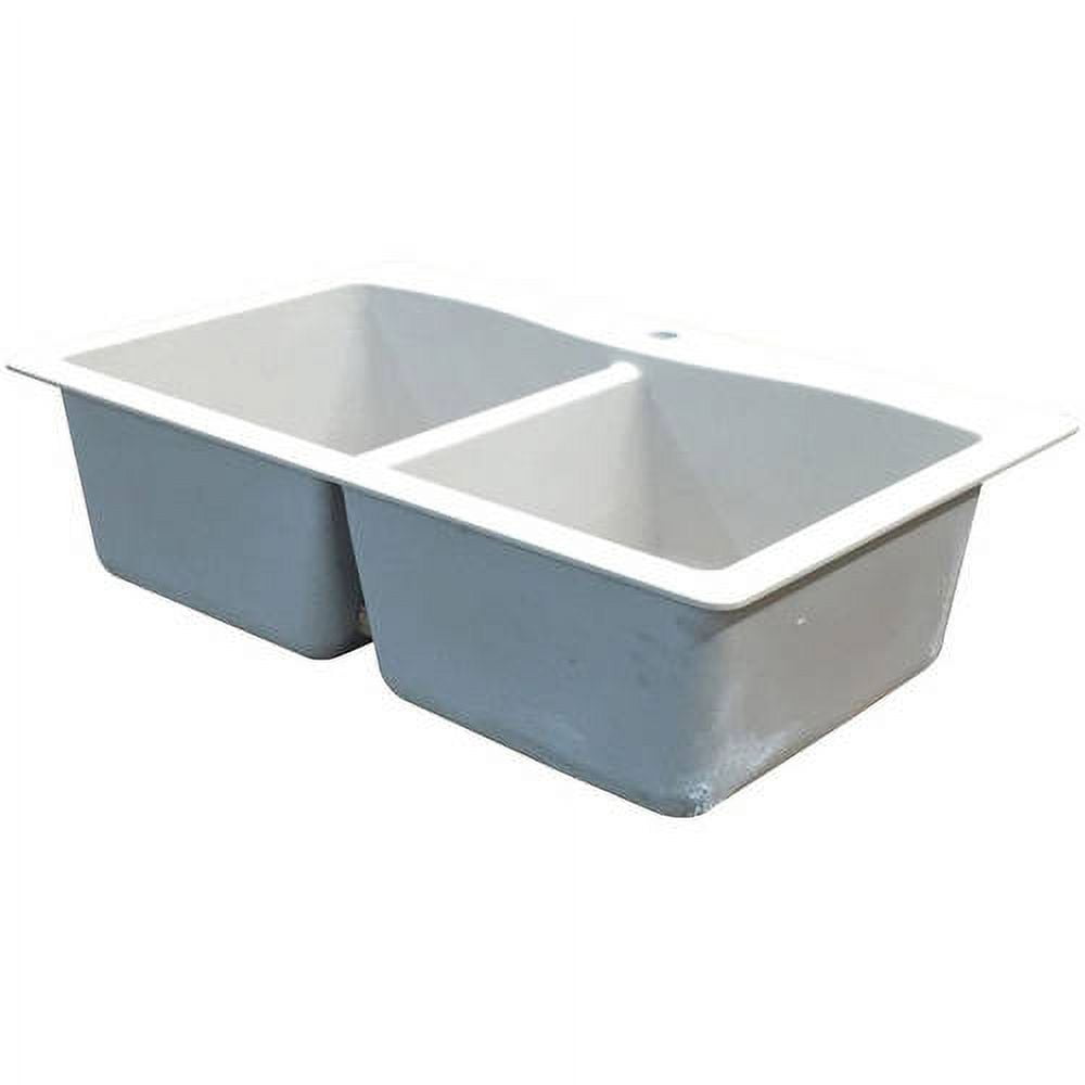 Transolid 33" x 22" Top Mount Aversa Granite Kitchen Sink, Available in Various Colors