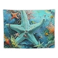 thumbnail image 5 of Autua Starfish Corals Ocean Tapestry Wall Hanging Unique Style Graphic Tapestries for Home Decor Living Room Bedroom 60x50inch, 5 of 6