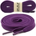 thumbnail image 2 of Solid Flat Shoelaces Hollow Thick Athletic Shoe Laces Strings 2 Pair, 2 of 7