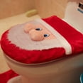 thumbnail image 4 of Bangcool 3PCS Christmas Toilet Cover Set Santa Toilet Seat Cover Toilet Tank Cover & Rug, 4 of 5