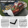 thumbnail image 5 of SEANATIVE Xmas Golf Cart Seat Cover Christmas Golf Cart Seat Towel Blanket with Front Pockets Santa Claus Golfcart Cushion for 2 Person Seats, All Seasons Use Cart Seat Cover Accessory, 5 of 7