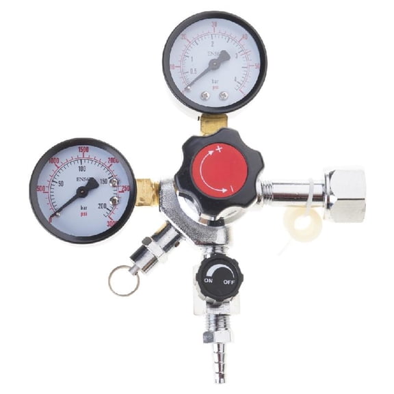 Co2 Pressure Regulator with Independent Control Valves Homebrewing Kegerator
