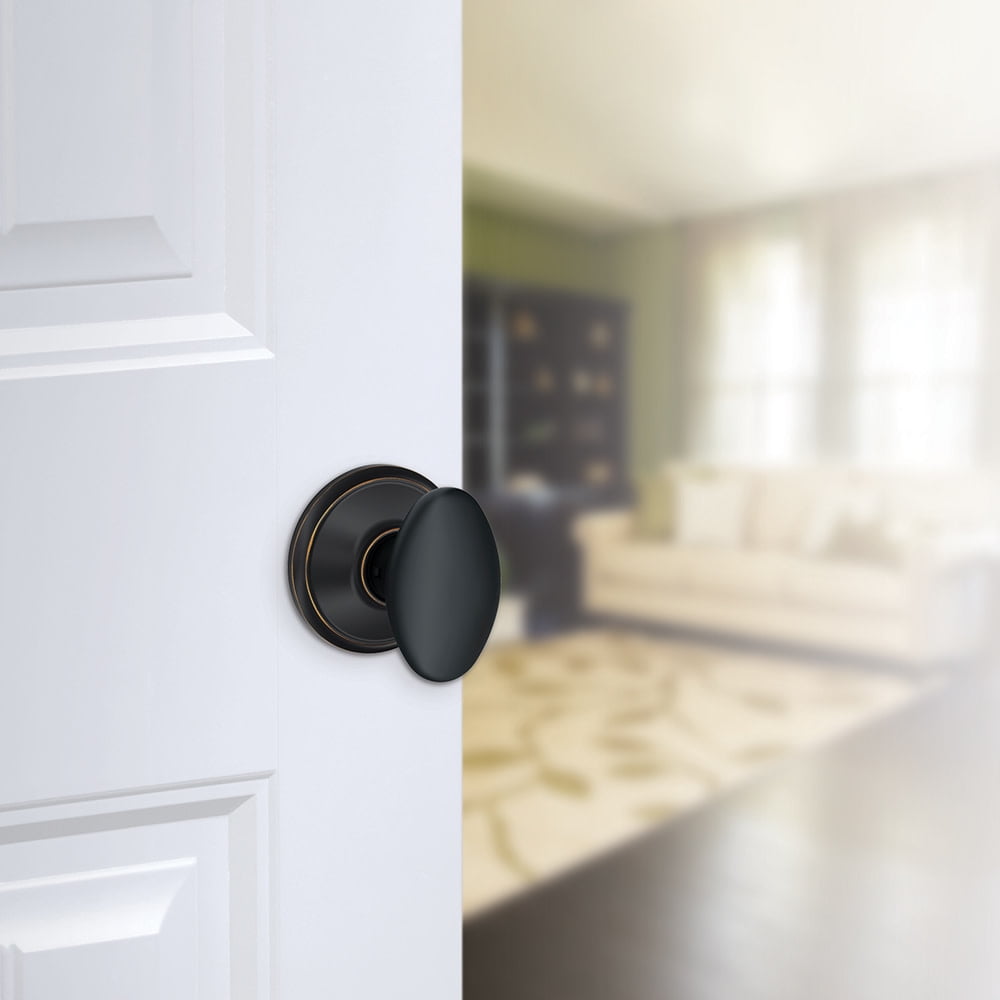 Schlage F10 SIE 622 16-080 10-027 Siena Hall and Closet Knob, Matte Black