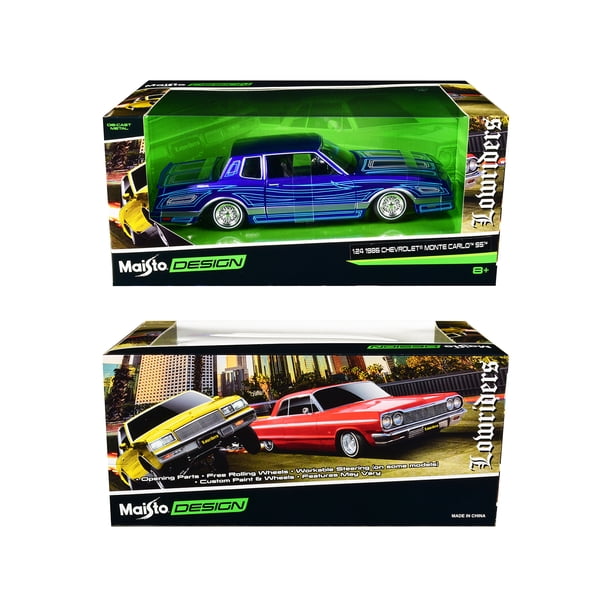 1986 Chevy Monte Carlo SS Lowrider Candy Blue Diecast Car