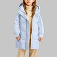 thumbnail image 2 of Winter Girls' Mid-Length Down Jacket/Mid-Plus Size Children's Down Jacket/Solid Color Hooded Jacket, 2 of 7