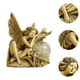 thumbnail image 6 of oshhni Garden Solar Statue Light Lawn Ornament Yard Decor Collectible Resin Figure Elf Girl Sculpture Fairy Figurine for Lawn Porch Yellow, 6 of 9