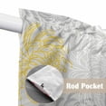 thumbnail image 2 of Yellow White Kitchen Window Curtains, Swag Curtains Valance for Bedroom Living Room Bathroom, Abstract Grey Chrysanthemum Flower Floral Rod Pocket Window Curtain Block Drapes 2 Panels 36"x45", 2 of 9