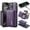 Purple, variant on Allytechgroup Wallet Case for iPhone 14 Pro Max, PU Leather Wallet Case with Detachable Cards Holder Kickstand Support Wireless Charging Shockproof Protective Bumper for Women Men, Black