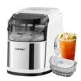 thumbnail image 1 of Costway Countertop Ice Maker 26.5lbs/Day Self-Cleaning Machine w/ Flip lid White, 1 of 10