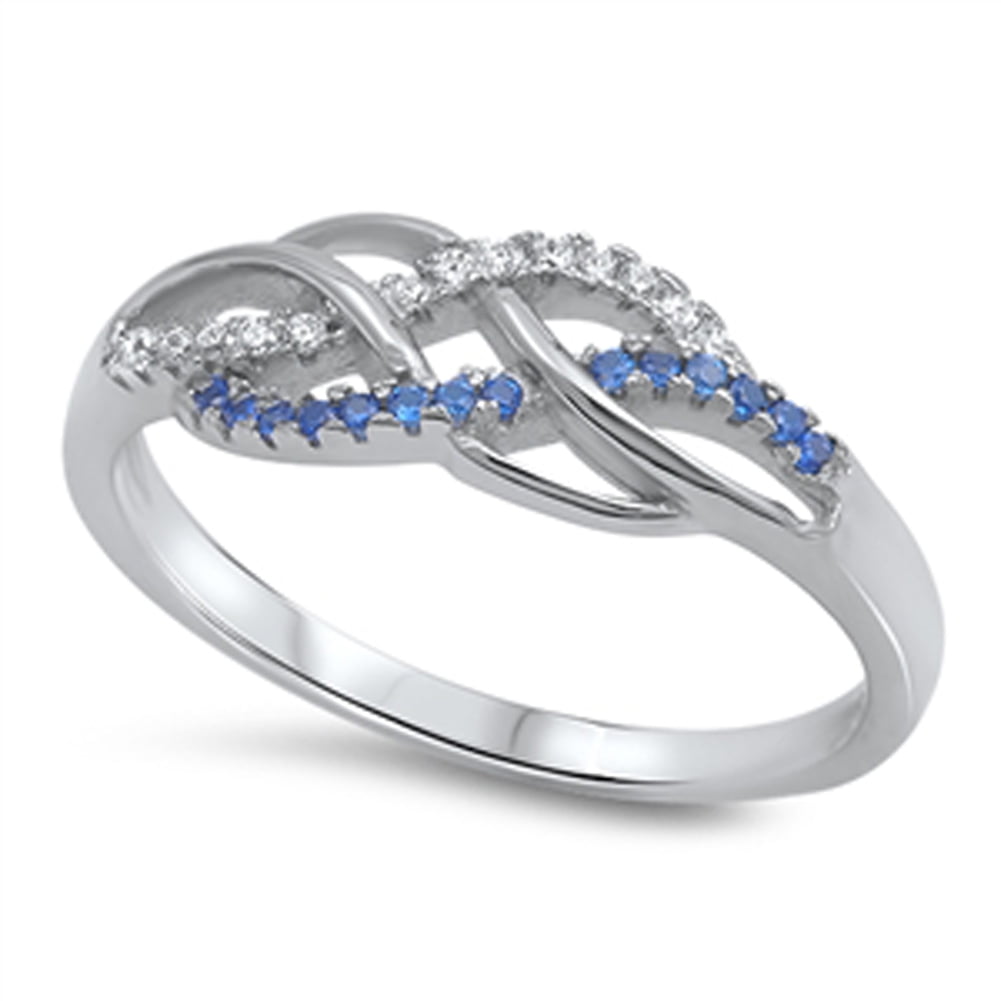 Infinity Band Promise 1.25 CT Lab Diamond Sterling Silver Women Heart ring Band 