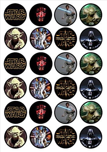 STAR WARS Edible Frosting Sheet Image Cupcake Cookie Toppers Personalized 