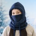 thumbnail image 2 of Kilaqueen Ski Balaclava Face Mask for Women Windproof Winter Warm Neck Cover Helmet Hood Fleece Beanie Hat with Drawstring, 2 of 6