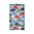 thumbnail image 1 of Fish Hanging Pocket Organizer, Simple Colorful Cartoonish Piranha Pattern, Printed Polyester Storage Bag with Pockets, 9" x 27", Multicolor, 1 of 2