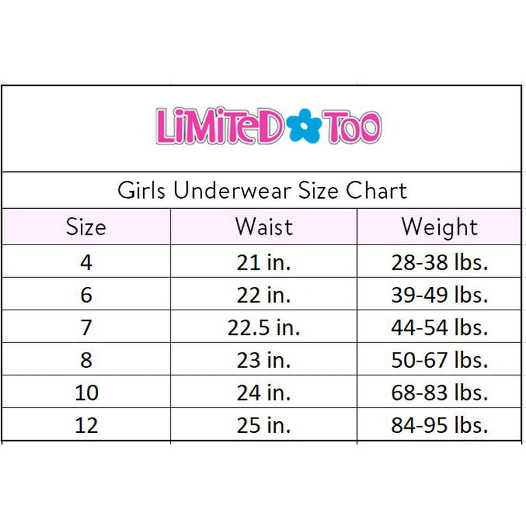 Limited Too Girls Bikini Underwear 20-Pack, Sizes 4-12 