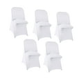 thumbnail image 4 of 5 fundas elásticas para sillas plegables, fundas para eventos y reuniones blanco, 4 of 9