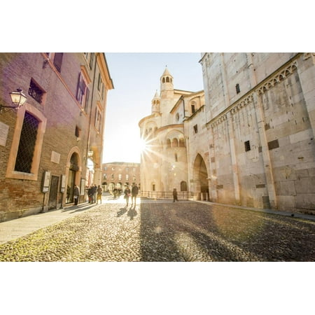 Modena, Emilia Romagna, Italy. Piazza Grande and Duomo Cathedral at sunset. Print Wall Art By Francesco Riccardo