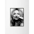 thumbnail image 5 of Kate Moss Mustache Fashion Poster Framed, 5 of 10
