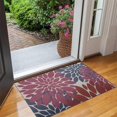 thumbnail image 2 of Red and Blue Floral Pattern Door Rugs,Washable Non Slip Door Mats Indoor,Decorative Door Mats,Entry Mat Indoor for Entrance,Bedroom,Kitchen,Bathroom,17"x30", 2 of 6